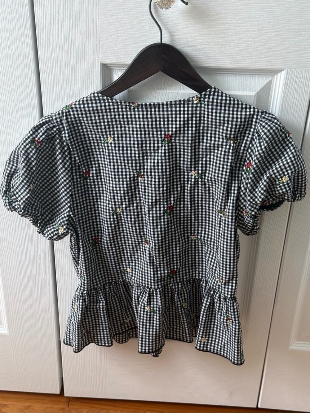 Altar’d State Laine Gingham Embroidered Top - Picture 3 of 4